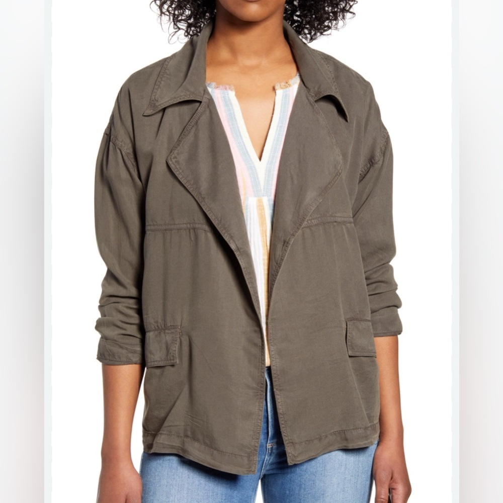 Caslon Open Front Tencel Utility Jacket - image 1